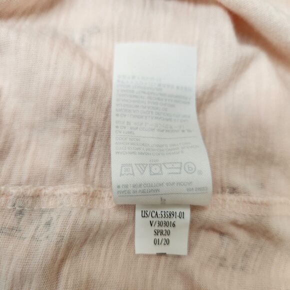 Banana Republic French Bulldog Malibu Tee Sz. S Pink Dog Print Sleeveless Top - Picture 8 of 8